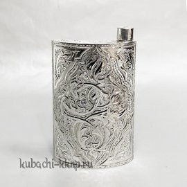 Фляга серебряная с грвировкой, 155 мл - ФЛ114