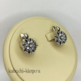 Круглые нежные серьги 