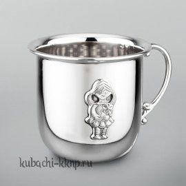 Детская серебряная кружка 