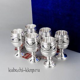 Набор серебряных рюмок «Кубачи» - р0006-6
