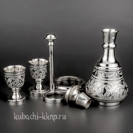 Серебряный водочный набор на двоих (маленький) - вс08