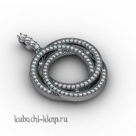 Небольшой кулон из белого золота - Yuv - П - 1062