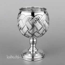 Оригинальный серебряный бокал для бренди или коньяка - БК067