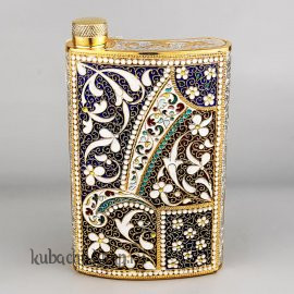 Серебряная фляга «Финифть 1» - фл074с