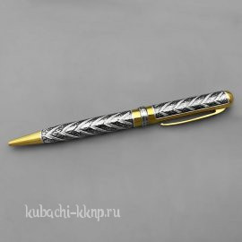 Серебряная ручка с позолотой 