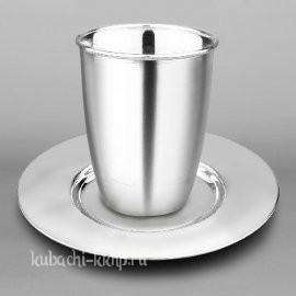 Сакан с блюдцем из серебра для кидуш  - кид11