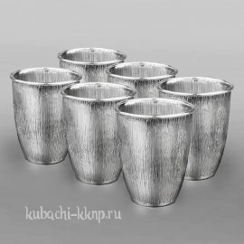 Набор  из шести серебряных стаканов 