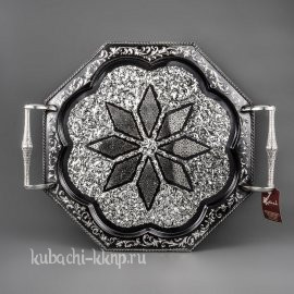 Серебряный поднос «Грация» - пдн034