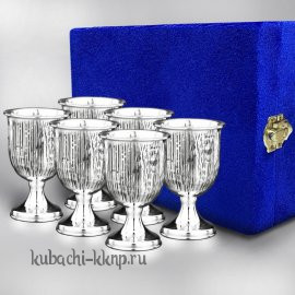 Набор из шести серебряных рюмок 