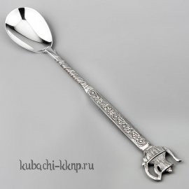 Серебряная ложка с чайником - л00067