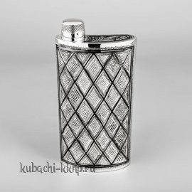 Серебряная фляга «Ромб» - фл050