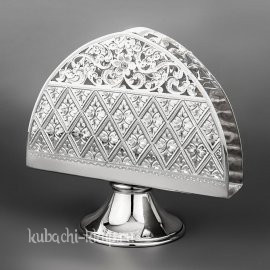 Серебряная салфетница без чернения - сл09