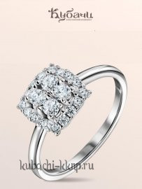 Кольцо серебро 925 с камнями - к959