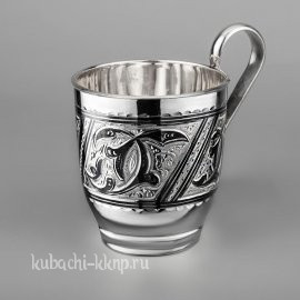 Серебряная кружка «Кубачи» малая - кр046