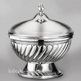 Большая серебряная сахарница 