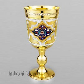 Фужер из серебра с позолотой (Ag 875) - Ф130