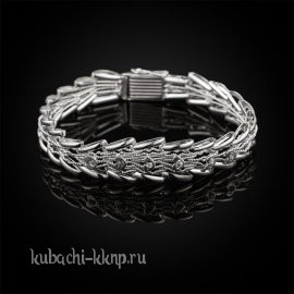 Браслет кубачи Елочка с фианитами - бр8