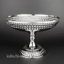 Ваза для фруктов из серебра без черни - вз06