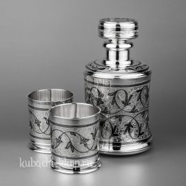 Серебряный набор для виски 