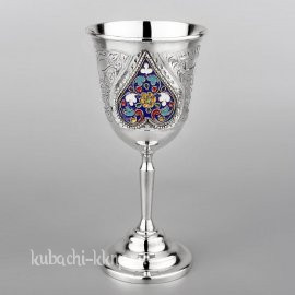 Серебряный бокал «Финифть»  - бк045