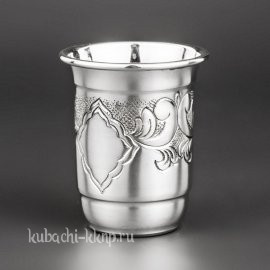 Серебряная стопкас интересным узором, 40 мл - стп025