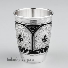 Стопка из серебра с арочным рисунком, 40 мл - стп009