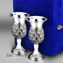 Серебряный набор из двух бокалов 