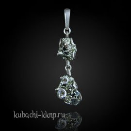 Подвеска в единственном экземпляре с натуральным пиритом серебро - подв14