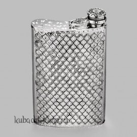 Серебряная фляжка с откидной крышкой 