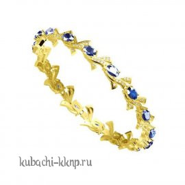 Браслет из желтого золота с фианитами - H28734-4