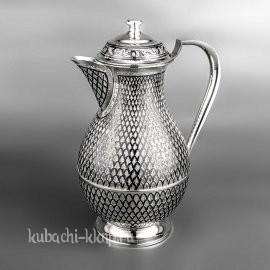Кувшин из серебра с капельным рисунком, 0,78 л - кв072