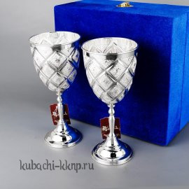 Набор серебряных бокалов «Лазер» - ф088-2