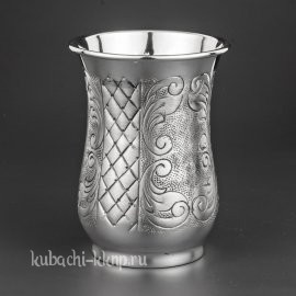 Серебряный стакан «Ромб» - ст03