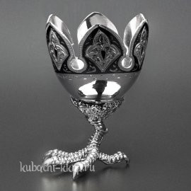 Серебряная подставка под яйцо - пш01