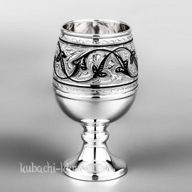 Кубачинская классическая рюмка из серебра - р0006