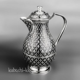 Кувшин из серебра с этно орнаментом , 0,78 л - кв071