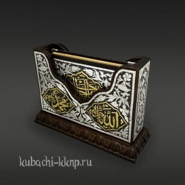 Коран с серебряной отделкой в подставке - кор012