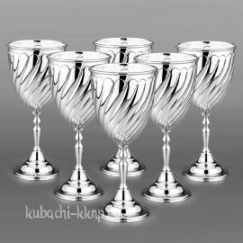 Набор Серебряных бокалов для вина 
