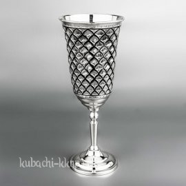 Серебряная рюмка с чешуйчатым орнаментом, 100 мл - р039