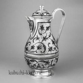 Кубачинский кувшин для воды серебряный - кв00035