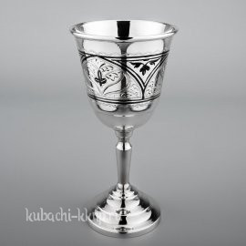 Серебряный бокал с орнаментом Кубачи - БК057