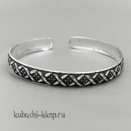 Тонкий серебряный браслет 