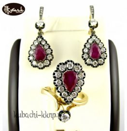 Капля с рубинами - k151