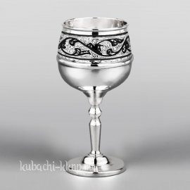 Бокал для коньяка серебряный кубачинский - б0002