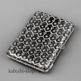 Авторский серебряный портсигар с глубокой гравировкой - пдс040