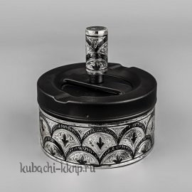 Пепельница  с серебряными чернеными вставками «Совеременая» - п0004