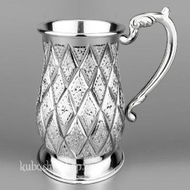 Большая пивная серебряная кружка  - КР30