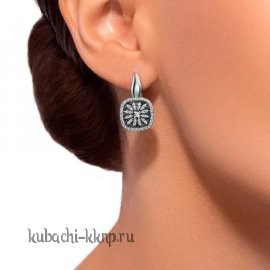 Серьги серебряные 925 пробы с камнями ювелирные - яс29