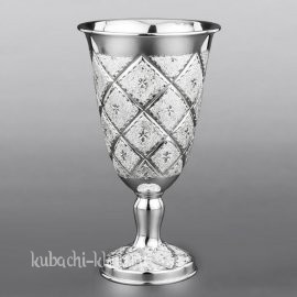 Серебряный фужер для вина с гравировкой  «Лазер» - ф050