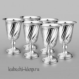 Набор серебряных бокалов для вина 